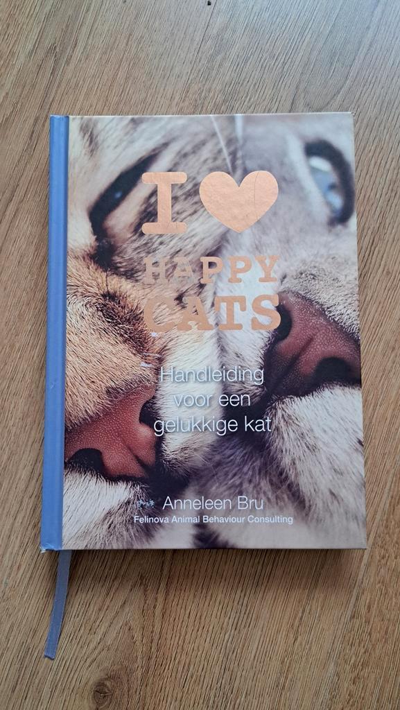 Boek: 'I love happy cats' door: Anneleen Bru, Boeken, Dieren en Huisdieren, Zo goed als nieuw, Katten, Ophalen of Verzenden