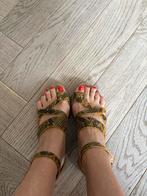 H&M Premium Slangenprint Sandalen - Maat 38, Kleding | Dames, Schoenen, Verzenden, Zo goed als nieuw, Overige kleuren, Sandalen of Muiltjes