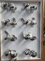 Diverse titanium ringen met echte briljantjes, Ophalen of Verzenden, Zo goed als nieuw, Zilver, Overige materialen