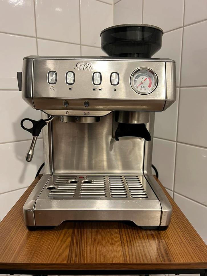 Espressomachine Solis grind & infuse compact, Witgoed en Apparatuur, Koffiezetapparaten, Gebruikt, Koffiebonen, Espresso apparaat