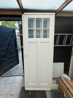 Twee ensuite deuren met ondoorzichtig glas 84 x 220 cm, Doe-het-zelf en Verbouw, Deuren en Horren, Ophalen, Gebruikt, 80 tot 100 cm