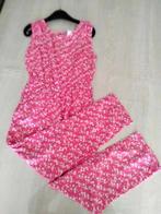 roze jumpsuit bloemen maat 134, Broek, Meisje, Zo goed als nieuw, Pocopiano
