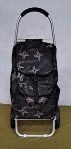 Luispan shopping trolley, 30 cm of meer, Gebruikt, Zwart, Wieltjes