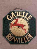 Gazelle rijwielen glas plaat . Nog in mooie staat ., Verzamelen, Ophalen of Verzenden, Gebruikt, Reclamebord