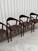 4x design stoel notenhout - scandinavisch neva chair, Huis en Inrichting, Stoelen, Ophalen of Verzenden, Zo goed als nieuw, Vier
