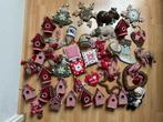Kerst decoratie, Scandinavisch, Noors. Rood, wit, hout., Ophalen, Gebruikt