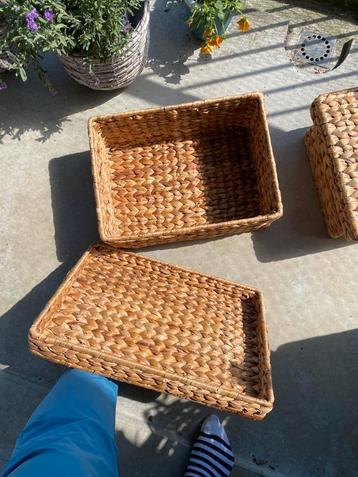 2 mooie stevige rieten manden! beschikbaar voor biedingen