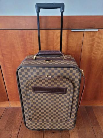 Rolkoffer bruin beige LV patroon koffer koffertje  beschikbaar voor biedingen