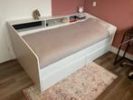 Eenpersoons bed met lades, opbergvakken, lattenbodem, Ophalen, 85 tot 100 cm, Gebruikt, Matras