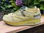 Travis Scott x Nike Air Max 1 "Saturn Gold" maat 45,5, Ophalen of Verzenden, Zo goed als nieuw, Overige kleuren