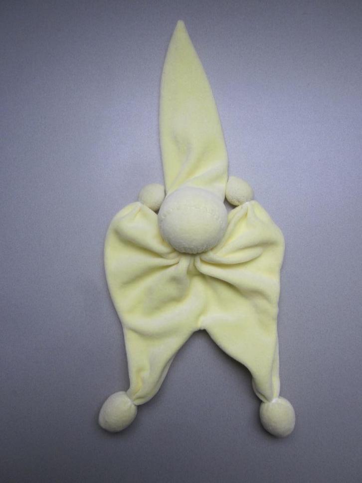 Superzacht geel pluche knuffeldoek popje met puntmuts, Kinderen en Baby's, Speelgoed | Knuffels en Pluche, Nieuw, Overige typen
