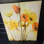 Bloemmotief Schilderijen Set - 24x60cm, Ophalen of Verzenden