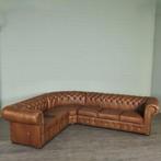 24241 Chesterfield Hoekbank Bruin 3,10 m x 2,55 m, Ophalen, Hoekbank, Leer, Vierpersoons of meer