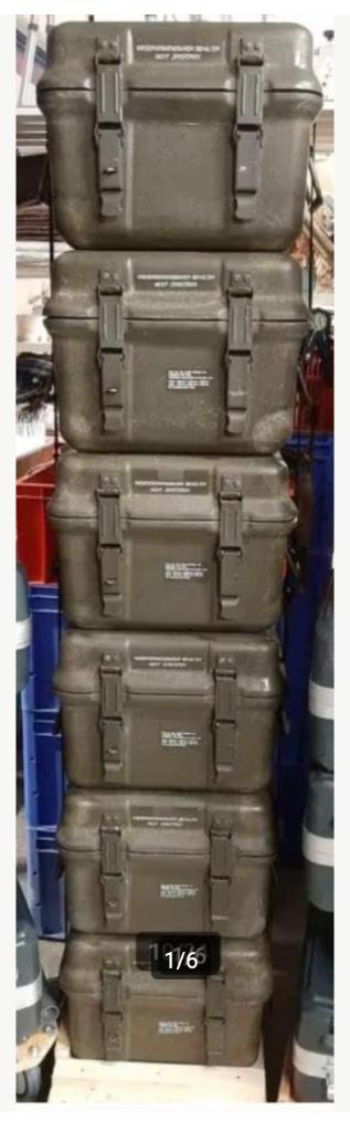 6 stuks legerkist Maibach 1984 voor de maten zie foto 2 beschikbaar voor biedingen