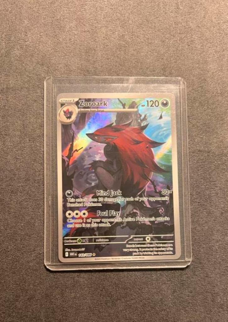 zoroark 143/086 ART RARE white flare/black bolt, Hobby en Vrije tijd, Verzamelkaartspellen | Pokémon, Nieuw, Losse kaart, Foil