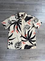 Heren Shirt Korte Mouw Large Superdry Zwart Creme, Ophalen of Verzenden, Zo goed als nieuw, Zwart, Halswijdte 41/42 (L)