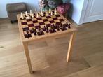 Schaaktafel met schaakstukken, Ophalen, Zo goed als nieuw, 75 cm of meer, 60 cm of meer