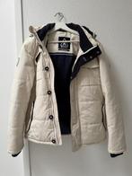Gaastra winterjas crème beige wit blauw capuchon maat m, Kleding | Heren, Jassen | Winter, Gaastra, Beige, Zo goed als nieuw, Verzenden