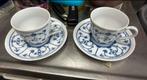 2 kop en schotels Jagers eisenberg original bleu Saks, Antiek en Kunst, Antiek | Servies compleet, Ophalen