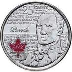 Canada - Colored 25 cent 2012 - Major-General Sir Isaac Broc, Verzenden, Noord-Amerika, Losse munt