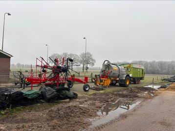 Diverse landbouwmachines :mesttank , spitmachine , kraan enz beschikbaar voor biedingen