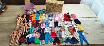5 Oude Sindy Fleur poppen met kleertjes en accesoires beschikbaar voor biedingen