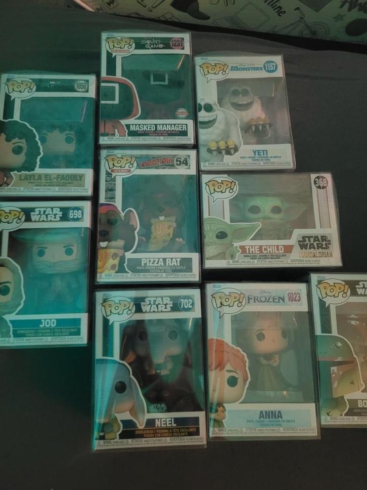 Funko Pop Bundle - 9 stuks - Star Wars, Frozen, Squid Game, Verzamelen, Poppetjes en Figuurtjes, Zo goed als nieuw, Ophalen of Verzenden