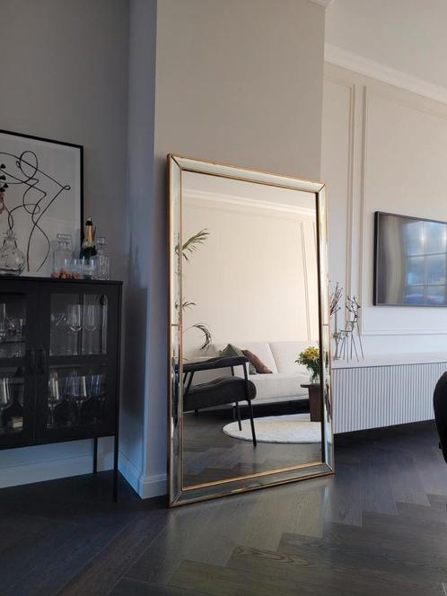 Grote Gouden Vintage Spiegel | Deknudt 161x95cm Goud XL, Huis en Inrichting, Woonaccessoires | Spiegels, Zo goed als nieuw, 75 tot 100 cm