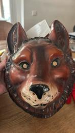 Dieren carnaval masker 4x wolf en 2x kat/poes, Ophalen of Verzenden, Carnaval
