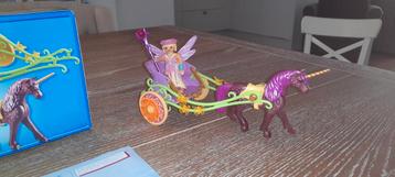 Playmobi Fairies 9136 Feeën met unicorn koets + doos ,boekje beschikbaar voor biedingen