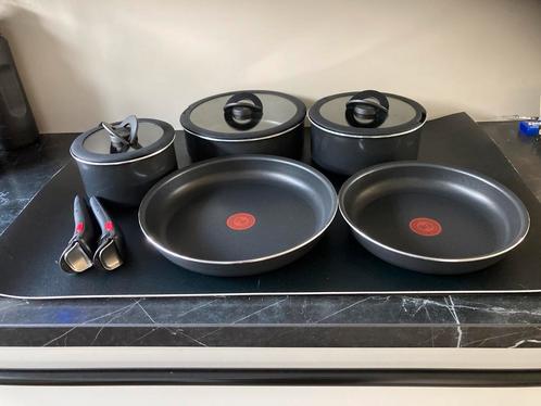 Tefal Easy Cook & Clean Ingenio Pannenset 10-delig, Huis en Inrichting, Keuken | Potten en Pannen, Nieuw, Pannenset, Rvs, Ophalen of Verzenden