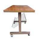 Vintage verrijdbare lectuurtafel, Huis en Inrichting, Woonaccessoires | Krantenbakken en Lectuurbakken, Ophalen, Gebruikt, Onbekend