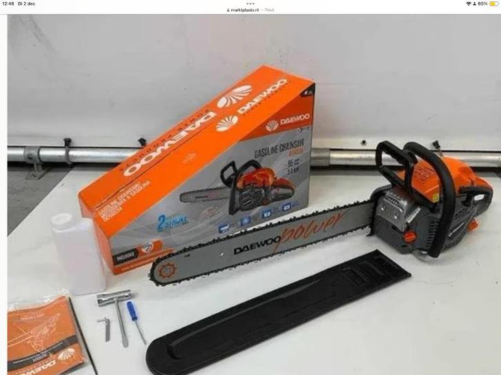 Ketting zaag Daewoo DCS6524, Doe-het-zelf en Verbouw, Gereedschap | Zaagmachines, Zo goed als nieuw, Kettingzaag, 1200 watt of meer