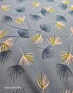Tricot katoen leaves blauw, Blauw, 120 cm of meer, Ophalen of Verzenden, Katoen