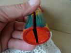 Vintage reisaltaar bamboe diorama Peru volkskunst 12cm, Ophalen of Verzenden, Zo goed als nieuw, Overige typen, Christendom | Katholiek