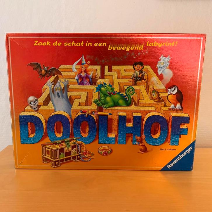 Doolhof bordspel, Hobby en Vrije tijd, Gezelschapsspellen | Bordspellen, Gebruikt, Een of twee spelers, Drie of vier spelers, Ophalen of Verzenden
