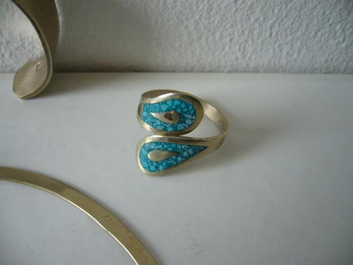 vintage Alpaca sieraden set nieuw, Sieraden, Tassen en Uiterlijk, Ringen, Nieuw, Dame, 18 tot 19, Overige kleuren, Ophalen of Verzenden