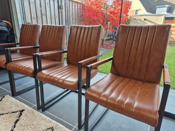4 eetkamerstoelen, Huis en Inrichting, Stoelen, Vijf, Zes of meer stoelen, Bruin, Ophalen