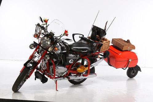 Jawa met Pav 40 aanhanger, Motoren, Motoren | Overige merken, Particulier, Toermotor, 12 t/m 35 kW, 2 cilinders, Minimaal motorrijbewijs A1