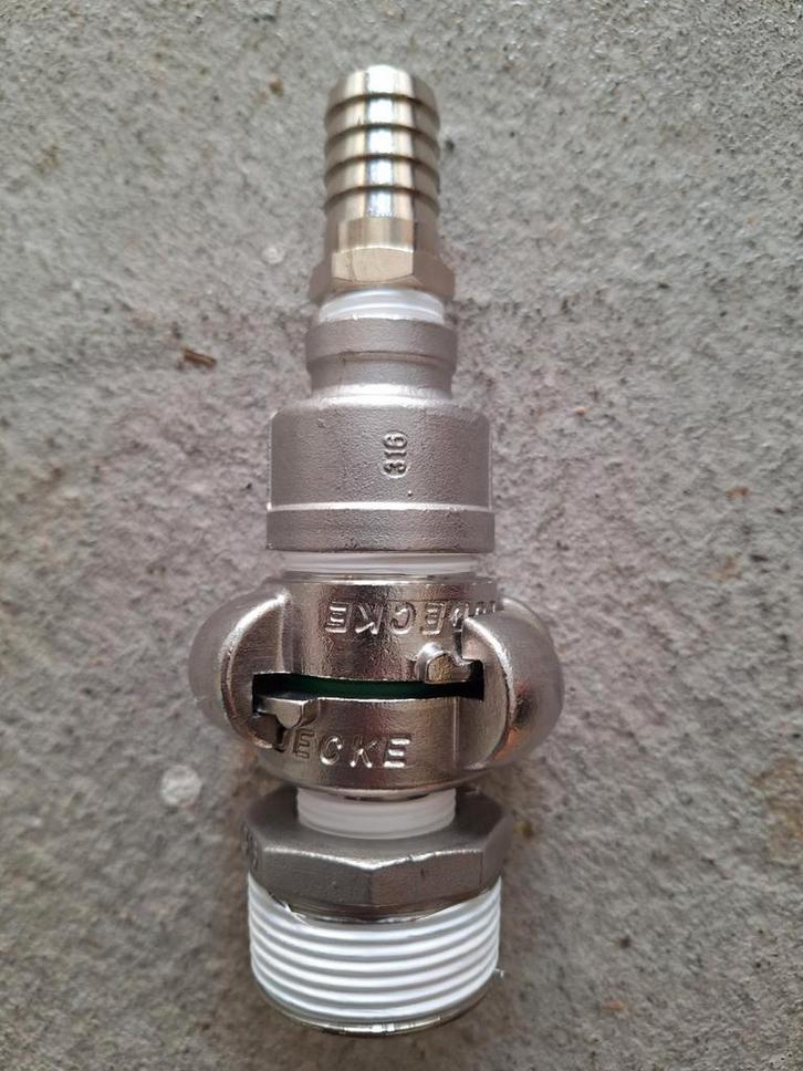 Ludecke klauwkoppeling RVS 316, 3/4" schroefdraad., Doe-het-zelf en Verbouw, IJzerwaren en Bevestigingsmiddelen, Nieuw, Rvs, Ophalen of Verzenden