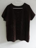 Bruin gebreid T-shirt M, Maat 38/40 (M), Bruin, Ophalen of Verzenden, Zo goed als nieuw