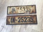 2 Oude Duitse Nummerplaten Jaren '30, Ophalen of Verzenden, Gebruikt