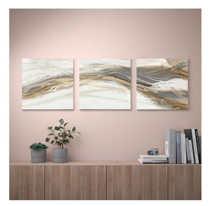 Schilderijen 3-delig, NIEUW, Scandinavisch/Japandi, Huis en Inrichting, Woonaccessoires | Schilderijen, Tekeningen en Foto's, Nieuw