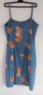 zomerjurkje met spaghettibandjes, Blauw, Ophalen of Verzenden, Zo goed als nieuw, Maat 36 (S)