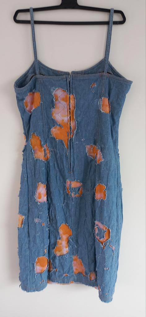 zomerjurkje met spaghettibandjes, Kleding | Dames, Jurken, Zo goed als nieuw, Maat 36 (S), Blauw, Boven de knie, Ophalen of Verzenden