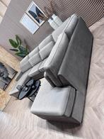 ZGAN Velvet Velours U-Bank/Hoekbank - Champagne - NU €1500, Hoekbank, 300 cm of meer, Zo goed als nieuw, Vierpersoons of meer