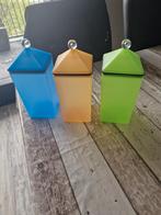 3 gekleurde voorraadbakken, Ophalen of Verzenden, Zo goed als nieuw