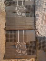 tuinstoel kussens 3 st grijs wit 2 zijden patchwork patroon, Ophalen, Zo goed als nieuw