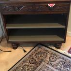 Bruin kastje met bewerkte laden, zonder deurtjes, Antiek en Kunst, Antiek | Meubels | Kasten, Ophalen