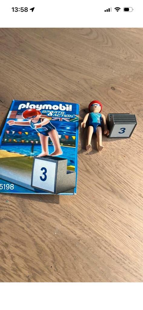 Playmobil 5198 zwemster op startblok, Kinderen en Baby's, Speelgoed | Playmobil, Zo goed als nieuw, Ophalen of Verzenden